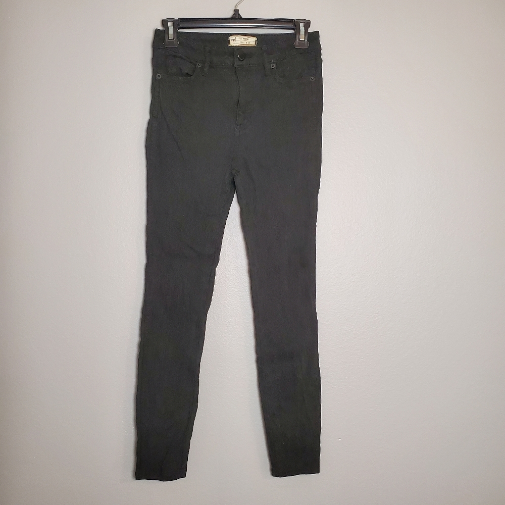 Free People Skinny Black Jeans Size 27 High Waisted